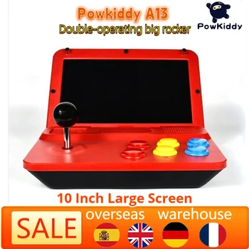 2023 Powkiddy A13 10 אינץ מסך גדול נשלף ג ' ויסטיק משחק רטרו שחקנים בהבחנה גבוהה רטרו משחק מיני מכונת מתנה