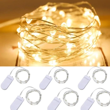 2Packs של פיות האור סוללה כלול מחרוזת אורות LED חוטי נחושת כוכבי אורות גרלנד חג המולד מסיבת חתונה קישוט