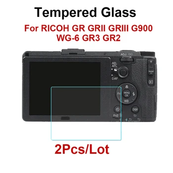 2PCS מצלמה זכוכית מחוסמת על RICOH GR GRII GRIII G900 WG-6 GR3 GR2 מגן מסך ברור HD סרט מגן תצוגת הסרט.