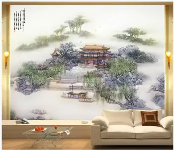 3d קיר נייר מותאם אישית תמונה סיני ארמון נוף הבית בסלון עיצוב הבית 3d ציורי קיר טפט על קירות 3 d