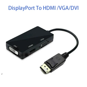 4K Display Port HDMI תואם מתאם ממיר Display Port זכר DP נשית HD TV כבל מתאם אודיו וידאו עבור מחשב טלוויזיה