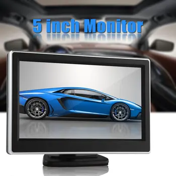 5 אינץ TFT LCD 480x272 דיגיטלי פאנל צבע רכב צג מבט אחורי צג עם 2 דרכים וידאו קלט עבור היפוך מצלמה DVD