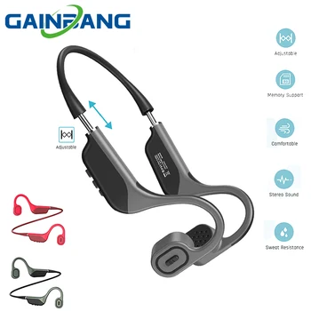B9 אלחוטית Bluetooth אוזניות הולכה עצם אוזניות סטריאו Earbud מובנה זיכרון 8G ספורט עמיד למים אוזניות עם מיקרופון