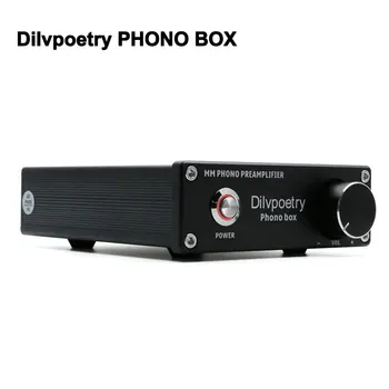Dilvpoetry PHONO BOX Mini HiFi DAC מגבר מגבר אודיו פטיפון Phono Preamplifier על תקליט ויניל פטיפון Phono