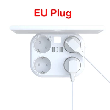 Dual USB TYPE-C האיחוד האירופי רצועת כוח נקבובי מסוף לוח תקע המרת דרך נמל מתאם חשמל שקע 16A נסיעות תקעים AC 100~250V