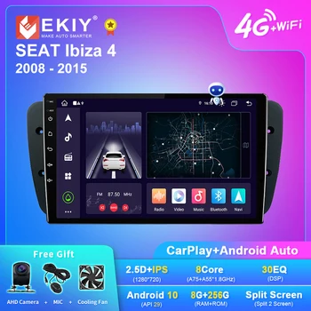 EKIY X7 אנדרואיד 10 הרדיו ברכב על מושב איביזה 6ג ' י IV 4 2008 - 2015 נאבי GPS Carplay אוטומטי מולטימדיה נגן וידאו סטריאו לא 2din DVD