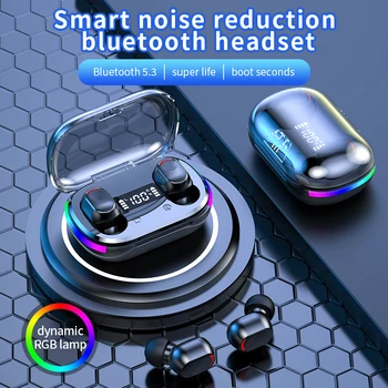 K10 Bluetooth אוזניות אוזניות אלחוטיות עם טעינה בין-תצוגה דיגיטלית בקרת מגע חיצוני המשחקים ב-האוזן אוזניות אוזניות