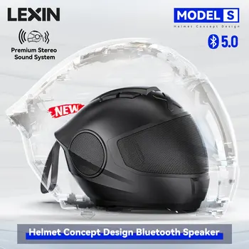 LEXIN מודל-S נייד Bluetooth רמקול,קסדה סגנון הרמקול האלחוטי,חזק חזק סטריאו רמקולים, באס עמוק,IPX4 עמיד למים