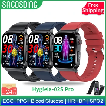 SACOSDING Hygieia-02S Pro הגלוקוז בדם שעון חכם גברים א. ק. ג+PPG בריאות כושר גשש השעונים החכמים Smartwatch נשים IP68