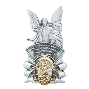 St Christopher מדליית המכונית סנט כריסטופר מגן קליפ אוטומטי מגן השמש אביזרים