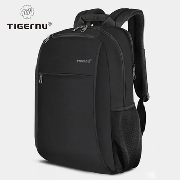 Tigernu חדש אנטי עכירות אופנה 15.6 אינץ מחשב נייד התרמיל גברים חומר עמיד למים עם 4.0 USB יציאת טעינה תיק נסיעות מקרית