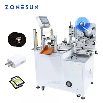 ZONESUN ZS-TB606 חצי-אוטומטי מחיר האריזה תוויות מדבקה מכונה תווית מתקן המכונה המוליך שקוף המעבדתיים