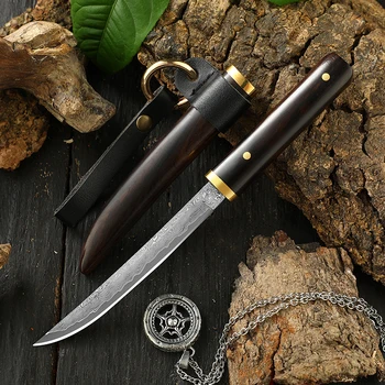 בנפרד פופולרי דמשק פלדה VG10 חיצוני סכין נייד סכין פירות סכין בשר הסכין המעודן אוסף חד Kn