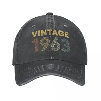 בציר 1963 ה-60 מתנת יום הולדת 60 שנה כובע בייסבול כובע מצחיה כובע קאובוי ביבופ כובעים גברים ונשים כובעים