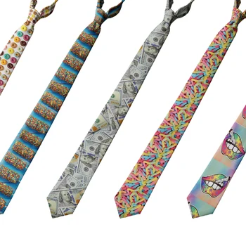הדפסת 3D קשרים לגברים 8cm פוליאסטר עניבות חדש מקרית סלים אופנה איש קשר עבור מסיבת החתונה זכר לקשור Neckwear