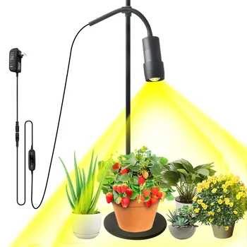 הוביל לגדול האורות לצמחים מקורה AC220V פיטו מנורה עם קליפ לעמוד 10W ספקטרום מלא צמח אור מבול על ירקות חממה האוהל