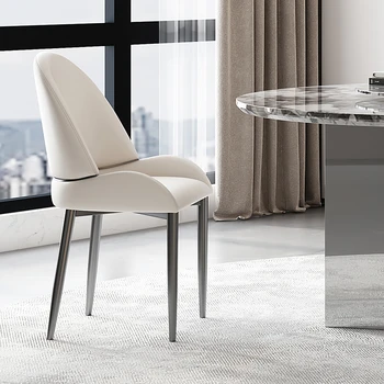 המחשב המודרני בודדים כסאות אוכל נורדי השולחן מסעדה חדר השינה יוקרה כסאות אוכל מעצב לבן Sillas רהיטים Bz