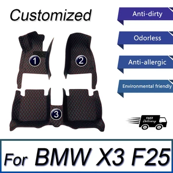 המכונית מחצלות עבור ב. מ. וו X3 F25 MK2 2011~2014 עור יוקרה מזרן מגן כרית השטיח מכסה שטיח אביזרי רכב פנימיים חלקים