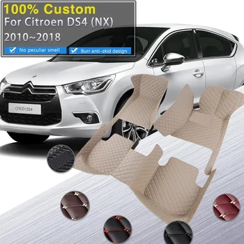 המכונית מחצלות עבור סיטרואן DS4 DS 4 NX 2010~2018 אנטי מלוכלך משטח עמיד שטיחים שטיח עור עמיד למים שטיחים אביזרי רכב 2017