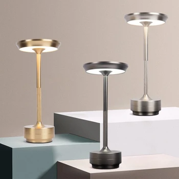 המתכת נטענת מנורת שולחן מסעדה בר/מנורת שולחן האווירה עיצוב מנורת USB קשר מנורת לילה עין-הגנה המנורה שליד המיטה