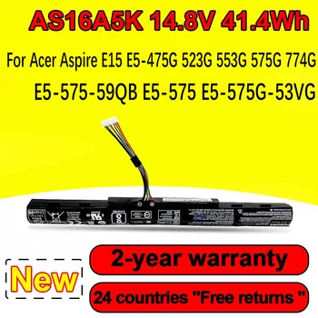 חדש AS16A5K עבור Acer Aspire E15 E5-475G 523G 553G 575G 774G E5-575-59QB E5-575 E5-575G-53VG הסוללה של המחשב הנייד AS16A7K AS16A8K