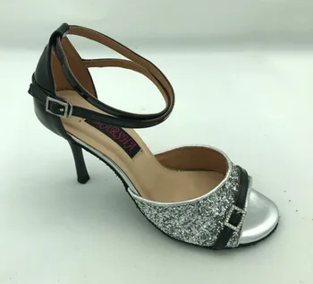 חדש אופנה נשים הלטינית נעלי ריקוד סלוניים, סלסה נעלי טנגו נעליים מסיבה & נעלי חתונה עם אבזם גביש 6245BS