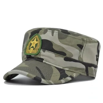 חיצונית הסוואה כובע שמש כובעי צבא צבאי כובע גברים יוניסקס שטוח מכסה עליון אופנה Snapback כובעי בייסבול חמישה קודקודים