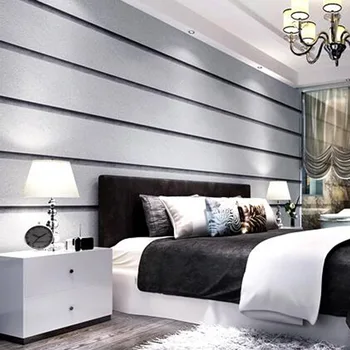 טפט באיכות גבוהה אפור סדרה מודרני מינימליסטי נורדי פסים אנכיים השינה, בסלון ספה טלוויזיה רקע קיר טפט