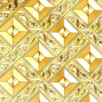 טפט התקרה רדיד זהב, זהב צהוב יהלום סריג KTV הסלון בר במעבר התקרה טפט התקרה