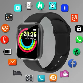 ילדים שעון Bluetooth Smart ילד כושר גשש שעון דיגיטלי Smartwatch עבור גברים, נשים, לשים תמונה קצב הלב של ילדים שעונים