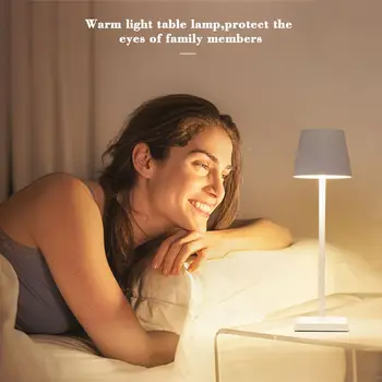 יצירתי מגע Led שולחן אור הביתה שולחן USB טעינה אלחוטית לימוד קריאת המנורה על השינה ניתן לעמעום עמיד למים מנורות הלילה