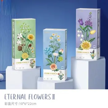 לוז Fomantic הזר בניין לבנים עבור מבוגרים בני נוער פרחים זר סטים מיני פרחים מלאכותיים בניין מתנות Seyaom
