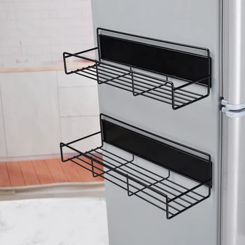 מגנטי לתבלינים על המקרר מגנטי מדף 2PCS ספייס ארונות תקשורת ארגונית עבור ארון תלוי תבלינים על הקיר במטבח
