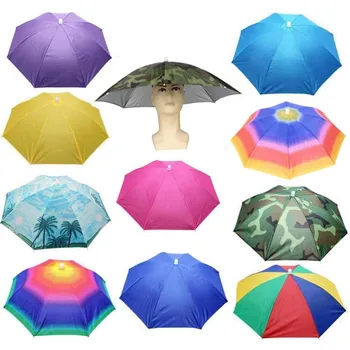 נייד גשם מטריה כובע מתקפל חיצונית דייג שמשיה כובע עמיד UV מגן קמפינג הכובעים חופי כובעים כובעים