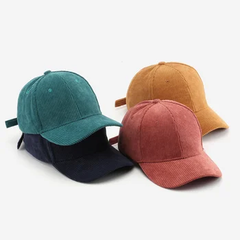 נשים חורף קורדרוי כובע בייסבול גברים אביב סתיו חמים כובע משובח כובע בייסבול חיצונית מתכווננת היפ הופ Gorras Snapback