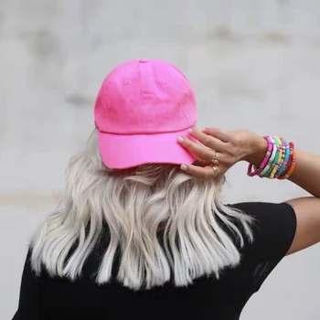 נשים קרם הגנה קרינה פלואורסצנטית כובע מוצק צבע סתיו אביב קיץ מזדמן מסיבת רחוב מועדון למבוגרים כובע בייסבול 2023 ספורט חדש כמוסות