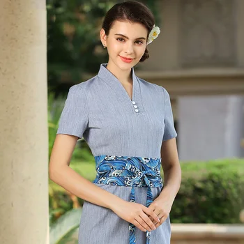 סגנון חדש סלון יופי סרבל ספא אסתטי אחיד לנשים עיסוי תאילנדי להגדיר High-End רגל אמבטיה מועדון טכנאי לבוש חליפה
