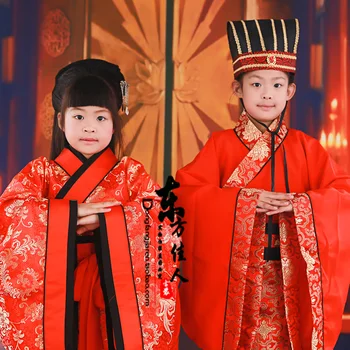 סינית מסורתית החתונה תחפושת הפרח ילד וילדה תחפושת Hanfu Quju תחפושות לילדים, הילדים של היום או ביצועים