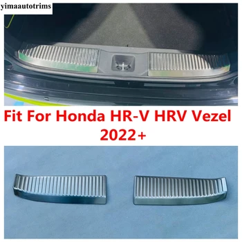עבור הונדה HR-V HRV Vezel 2022 הפגוש האחורי אדן שפשוף צלחת שומר מגן כיסוי לקצץ כיסוי המכונית נירוסטה אביזרים