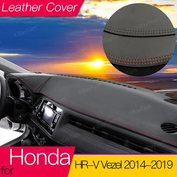עבור הונדה HR-V Vezel 2014-2019 HRV HR-V סגנון רכב דש עור מחצלת Dashmat המחוונים מחסה מהשמש בצל לוח המחוונים כיסוי שטיח