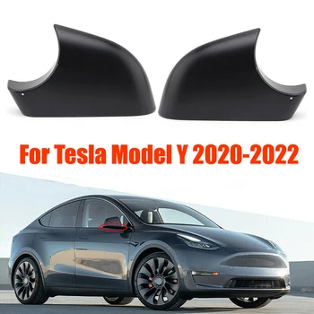 עבור טסלה מודל 3 Y 2020 2021 2022 שחור מט לרכב שמאל ימין צד מראה כיסוי נמוך בעל דלת כנף מעטפת הדיור כובע לקצץ