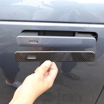 עבור לנד רובר ריינג ' רובר VELAR 2017-2024 ABS סיבי פחם/שחור מאט דלת המכונית להתמודד עם מכסה לחיתוך מדבקות אביזרי רכב