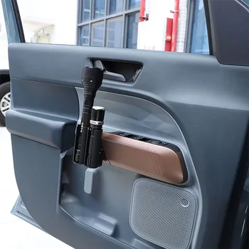 עבור פורד מווריק 2022-2023 פחמן פלדה שחורה דלת המכונית פנס מחזיק לקצץ אביזרי רכב פנימיים