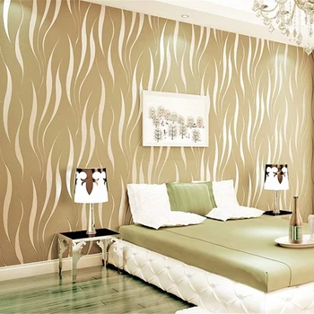 קיר מדבקה יפה גל האוקיינוס פס טפט ארון ארון שולחן קשר נייר הסלון, חדר השינה Wallcovering עיצוב