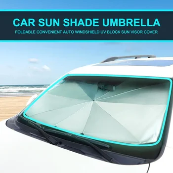 רכב שמשיה לכסות את המכונית שמש בצל מטרייה מתקפלת הרכב הקדמית השמשה כיסוי הגנה מפני השמש המכונית Accessorie