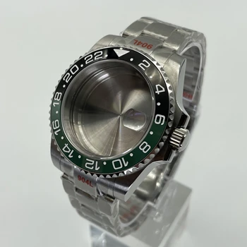 שחור+ירוק קרמיקה לוח Gmt 40mm במקרה נירוסטה שעון Seiko רצועת N35miyota 8215 28.5 מ 