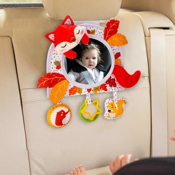 תינוק מול אחורית מראות מתכווננות רכב בטיחות התינוק מראה מושב אחורי משענת ראש אחורית מירור צעצועים לתינוקות 0 12 חודשים לפקח על הילדים.